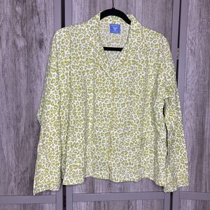Pine Cone Hill Pajama Top Size L Animal Print